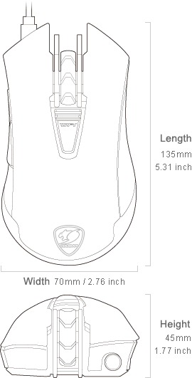 Revenger 12,000 dpi 6 Buttons 1000 Hz mouse